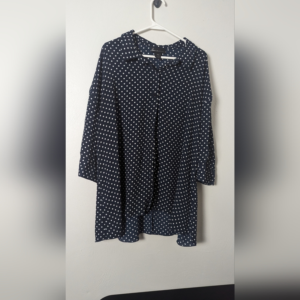 Lane Bryant Polka Dot Blouse